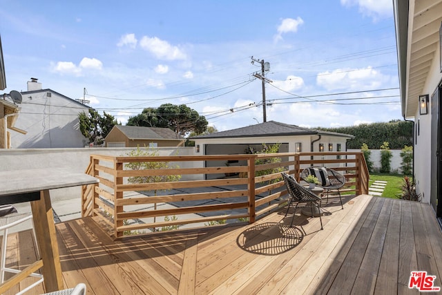 view of wooden deck