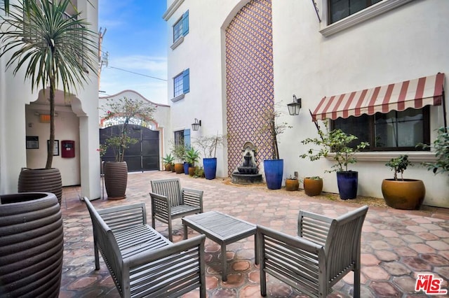 view of patio / terrace with an outdoor living space