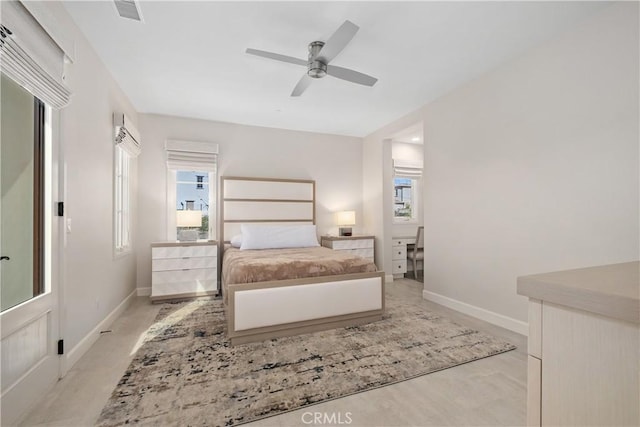 bedroom with ceiling fan