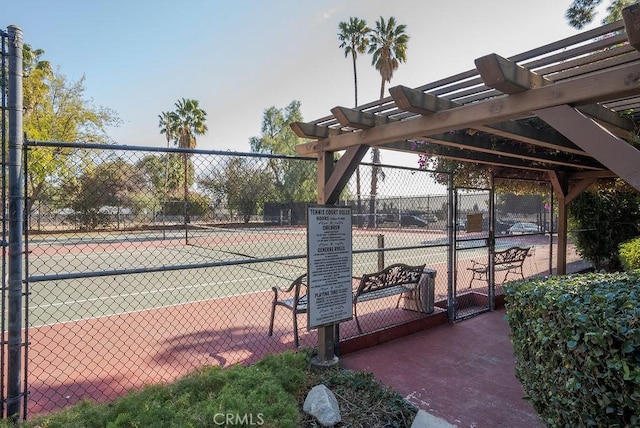 view of tennis court