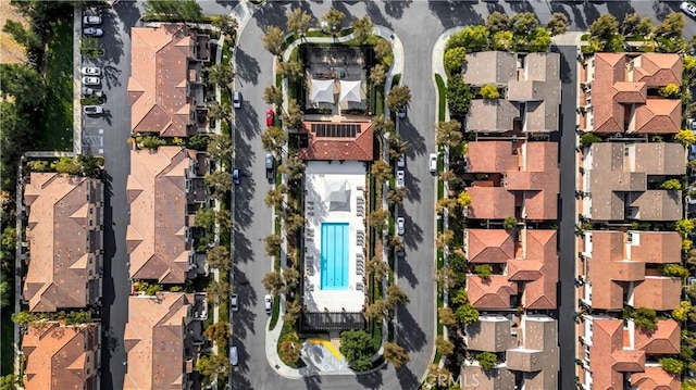 aerial view featuring a residential view