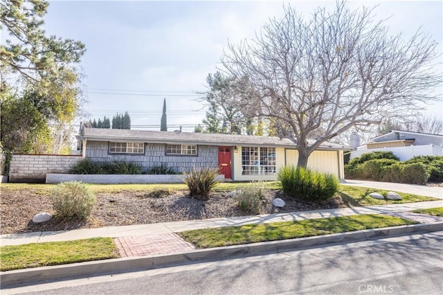 view of ranch-style house