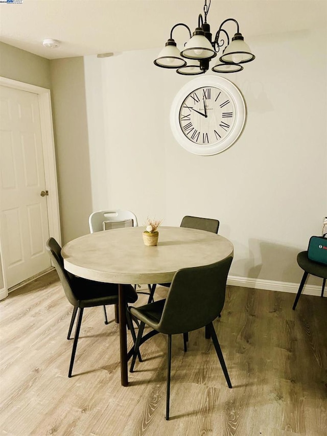 dining room with hardwood / wood-style flooring