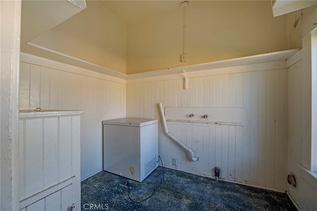 view of clothes washing area