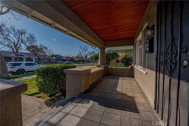 view of patio / terrace featuring covered porch