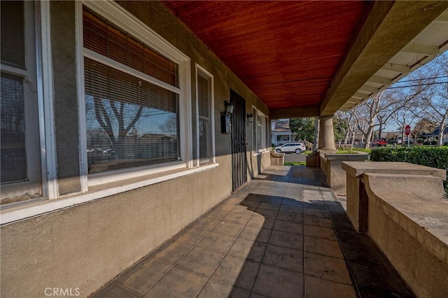 view of patio featuring covered porch