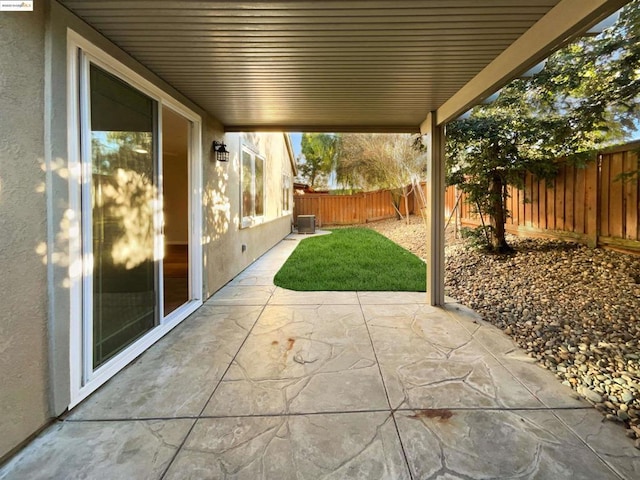 view of patio / terrace featuring central air condition unit