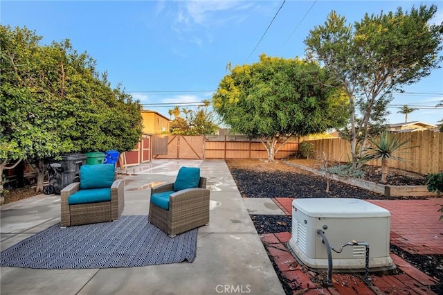 view of patio / terrace with an outdoor hangout area