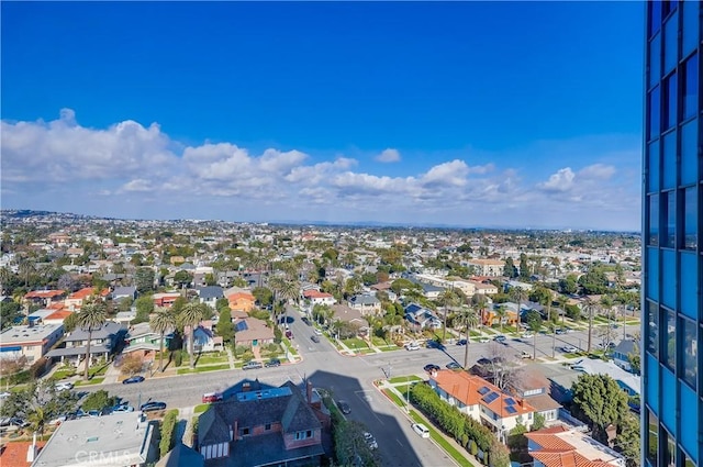 aerial view with a residential view