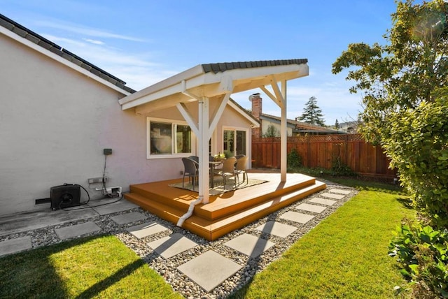 view of patio / terrace featuring a wooden deck