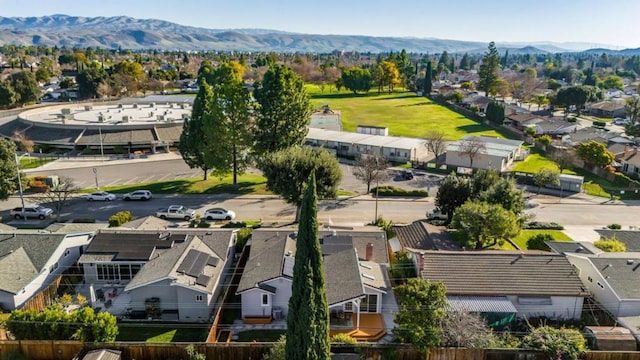 aerial view featuring a mountain view