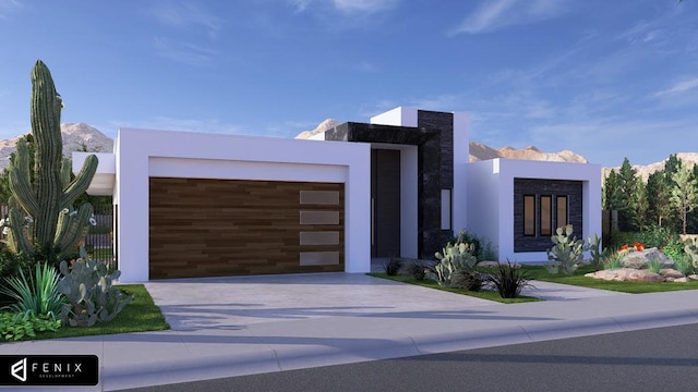 contemporary house with a garage