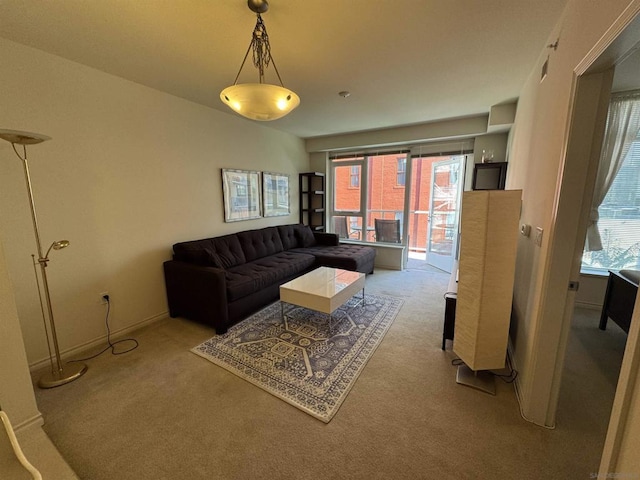 view of carpeted living room