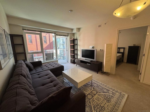 view of carpeted living room