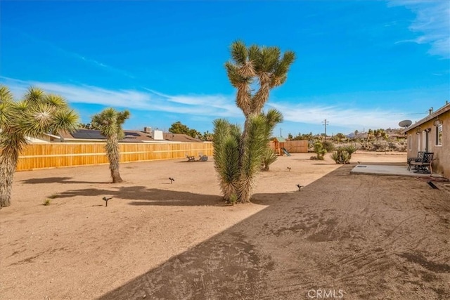 view of yard with a patio area