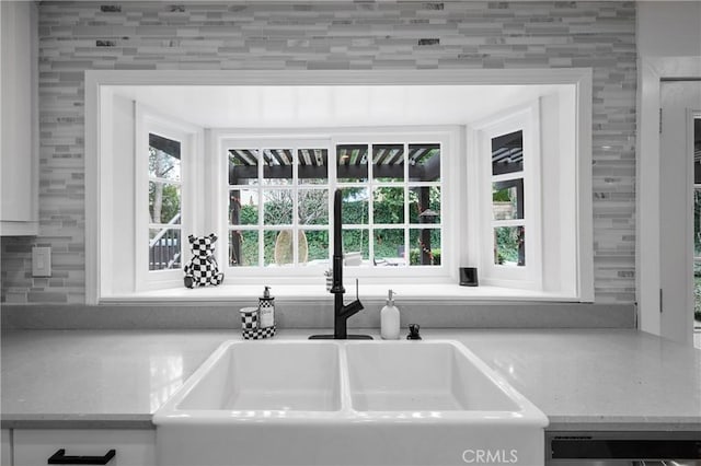 interior details with sink and dishwashing machine