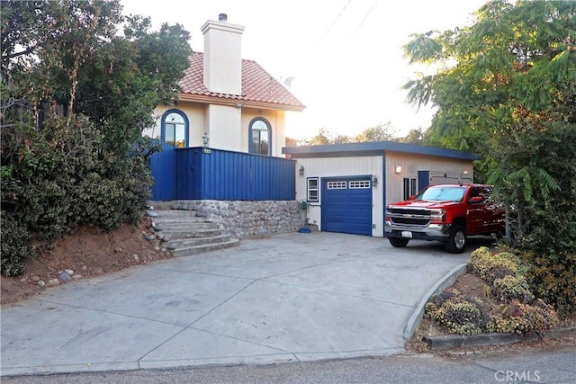 view of front of home featuring a garage