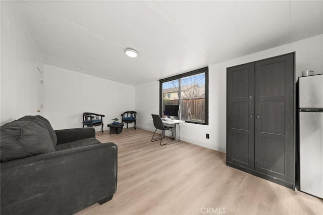 interior space featuring light wood-type flooring