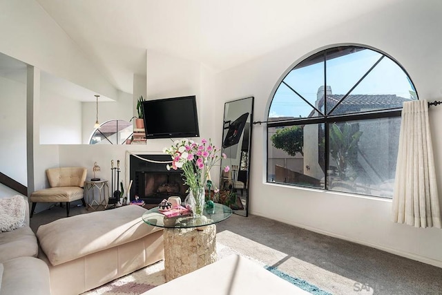 view of carpeted living room