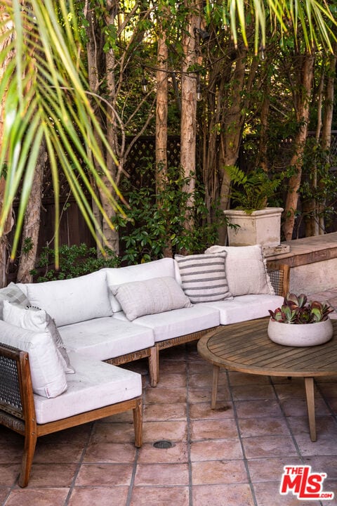 view of patio / terrace featuring an outdoor living space