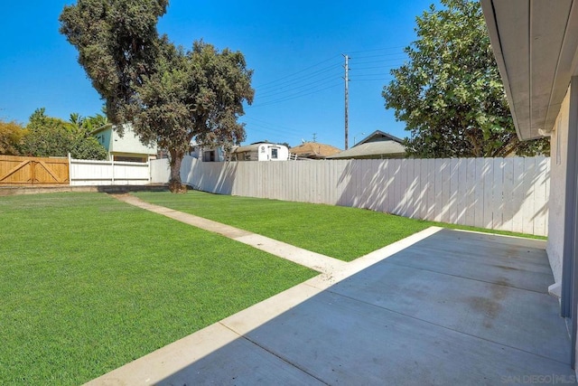 view of yard featuring a patio area