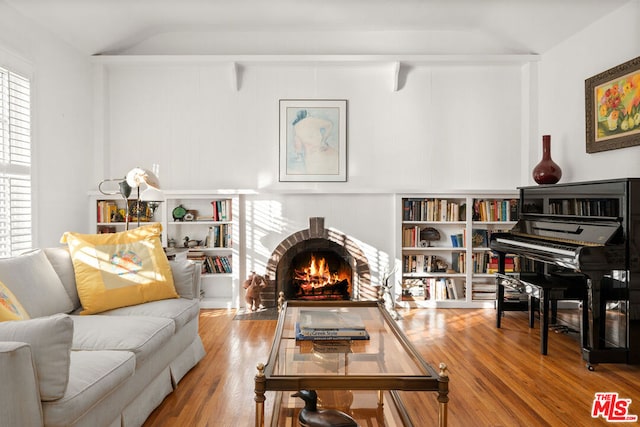 living room featuring wood-type flooring