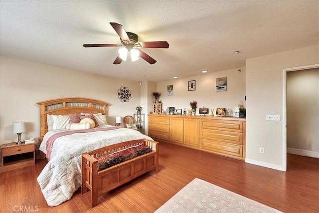 8015 Ralston Pl, Riverside, CA 92508 - bedroom with light wood-style floors, baseboards, recessed lighting, and ceiling fan