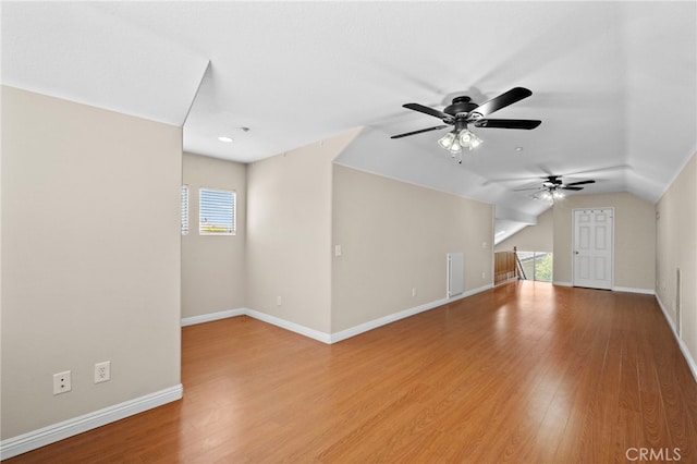 8015 Ralston Pl, Riverside, CA 92508 - additional living space with healthy amount of natural light, light wood-style flooring, a ceiling fan, and vaulted ceiling