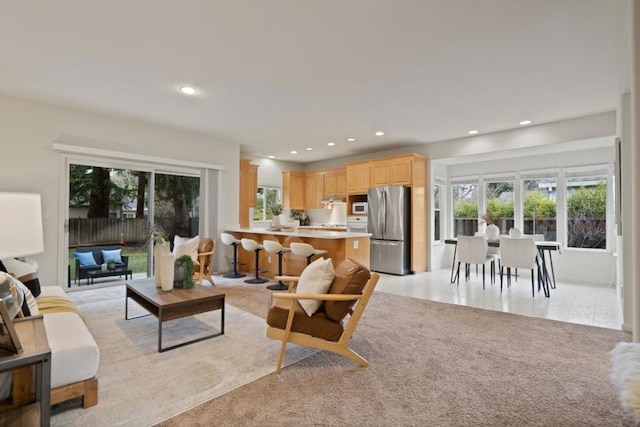 view of carpeted living room