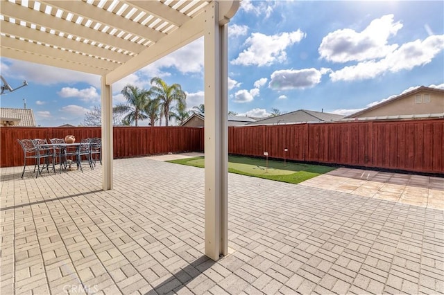 view of patio / terrace with a pergola