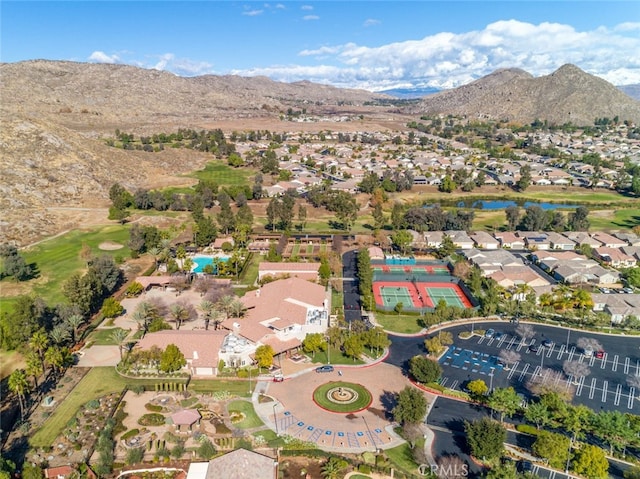 aerial view featuring a mountain view