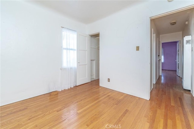 empty room featuring light hardwood / wood-style flooring