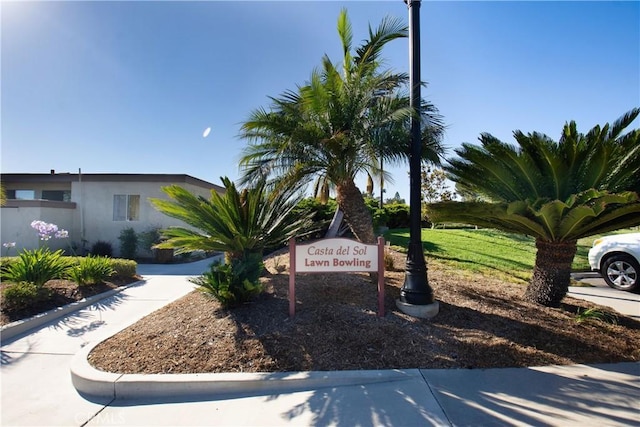 view of community sign