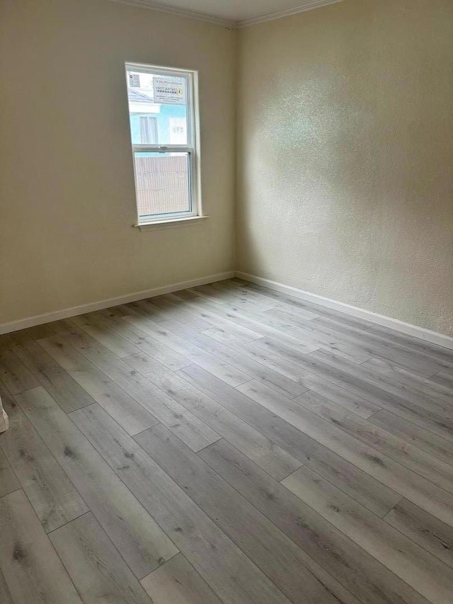 empty room featuring light wood-type flooring