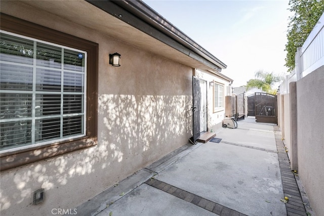 view of home's exterior featuring a patio area