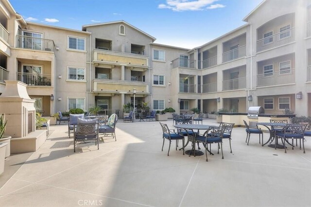 view of patio with area for grilling