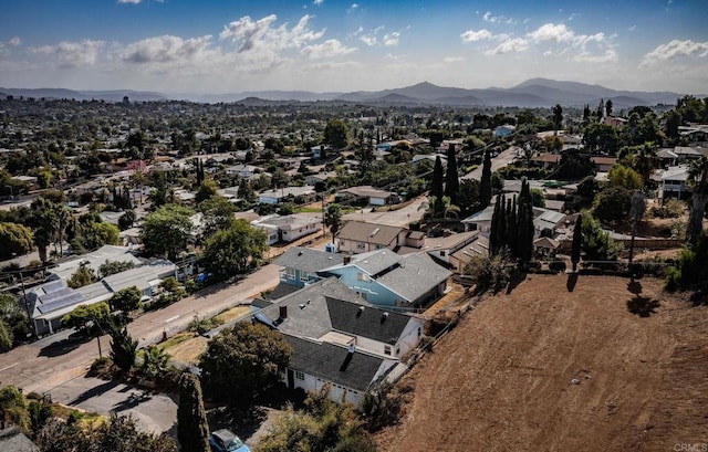 aerial view featuring a mountain view