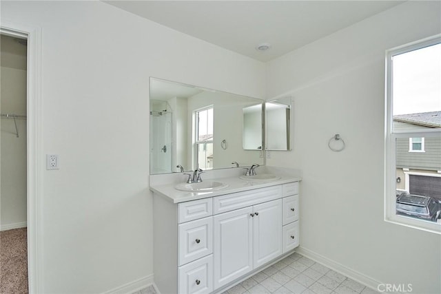 bathroom featuring vanity