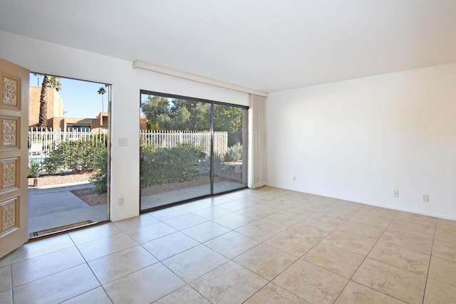 view of tiled spare room