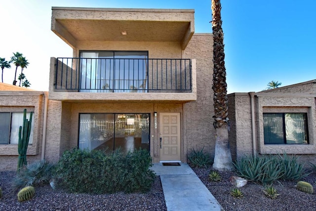 exterior space with a balcony