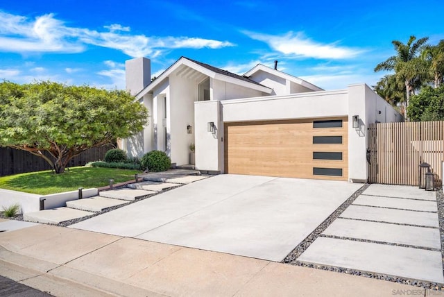 modern home with a garage