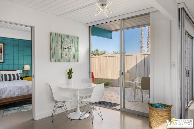 dining room featuring expansive windows