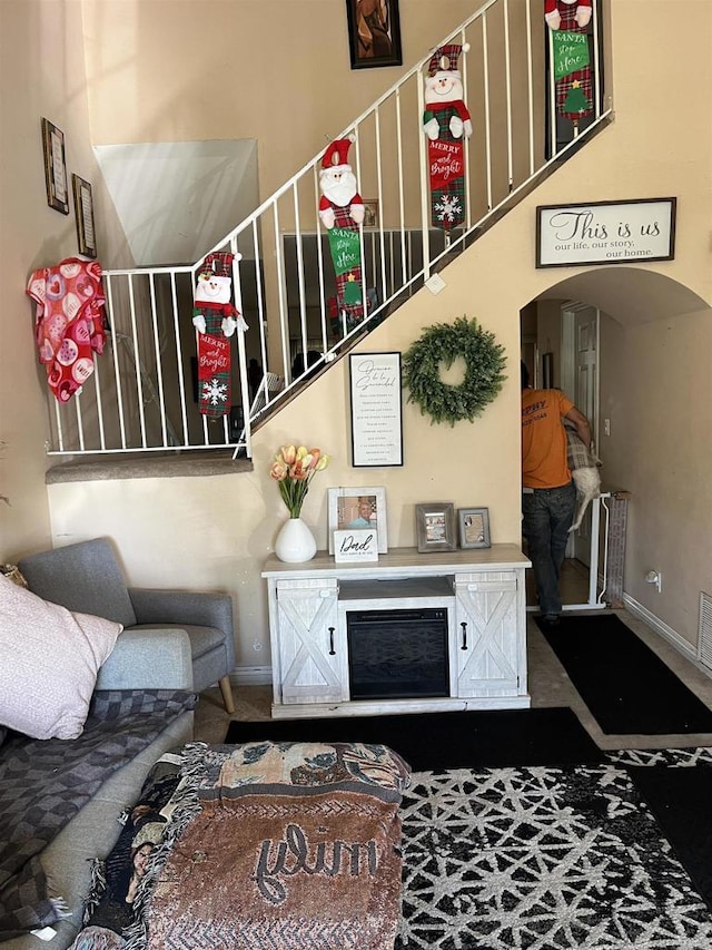 view of carpeted living room