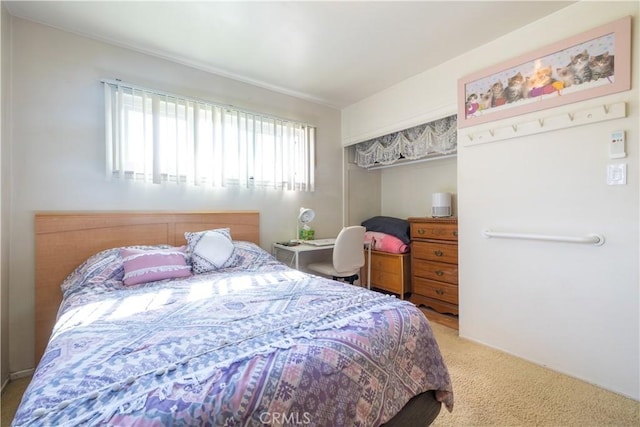 view of carpeted bedroom