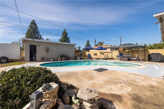 view of pool with a patio