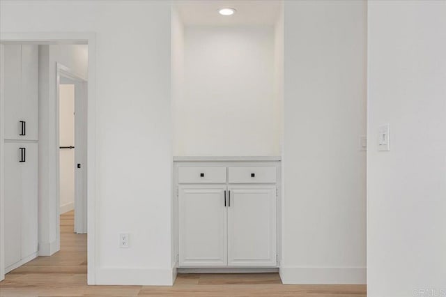 hall featuring light hardwood / wood-style floors