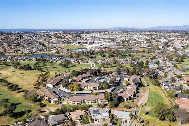 aerial view featuring a mountain view