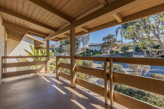 view of patio with a balcony