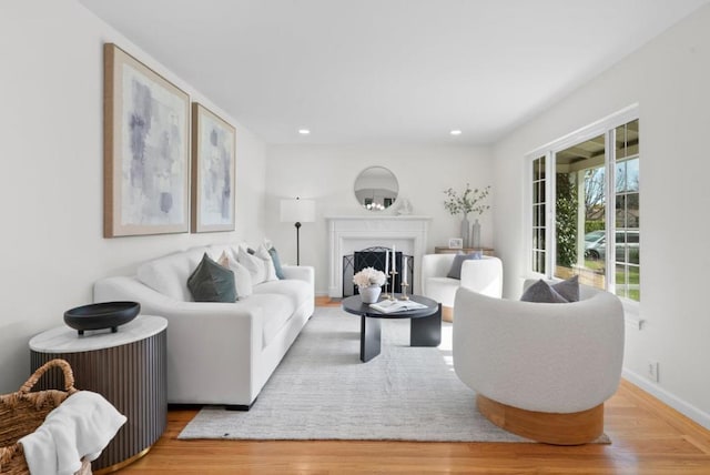 living room featuring hardwood / wood-style floors