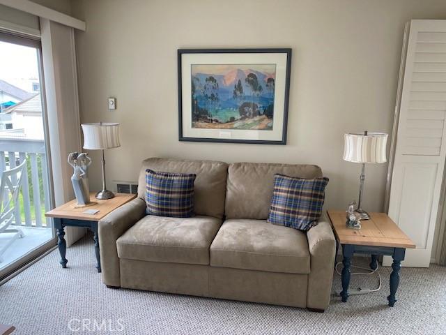 view of carpeted living room